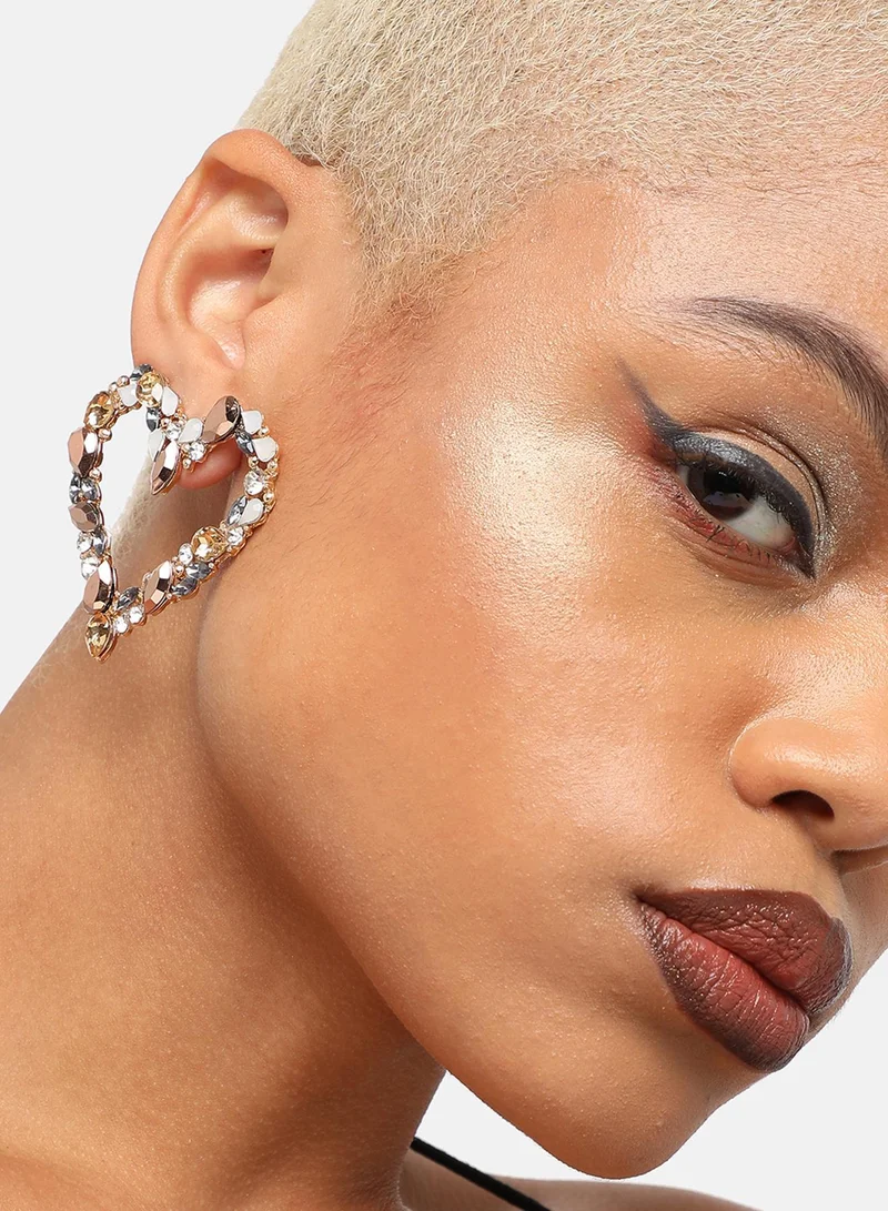 سوهي مسمار حجري مصمم للحفلات مطلي بالذهب