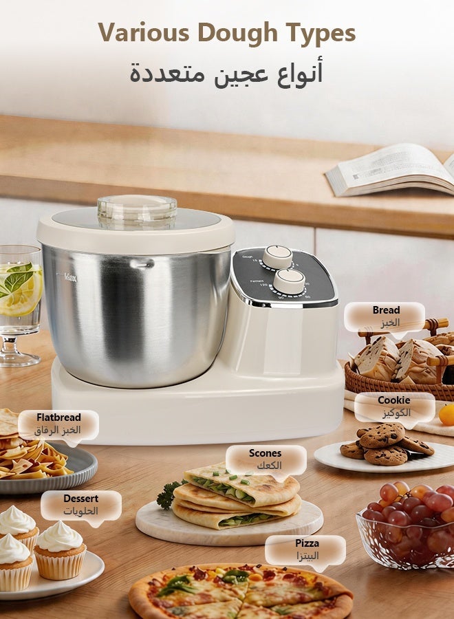 Sunbath 5L Stand Mixer, Electric Dough Maker with Ferment Function, 250W Dough Mixer for Bread and Pizza, Electric Food Mixer with 304 Stainless Steel Bowl, Sourdough Kneading Machine, Household Flour Kneading Machine - Image 2