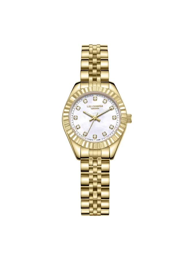 لي كوبر Lee Cooper LC07956.120 Women Analog Display Watch & Metal Strap Gold