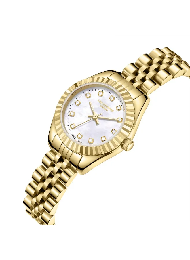لي كوبر Lee Cooper LC07956.120 Women Analog Display Watch & Metal Strap Gold