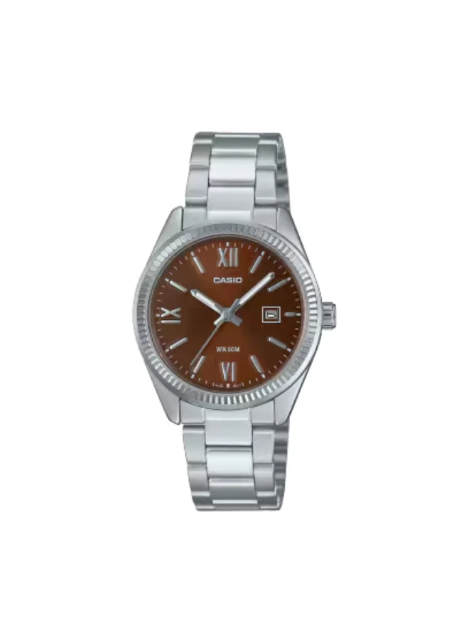 كاسيو Women's Analog Display Watch With Silver Stainless Steel Strap - LTP-1302DD-5AVDF