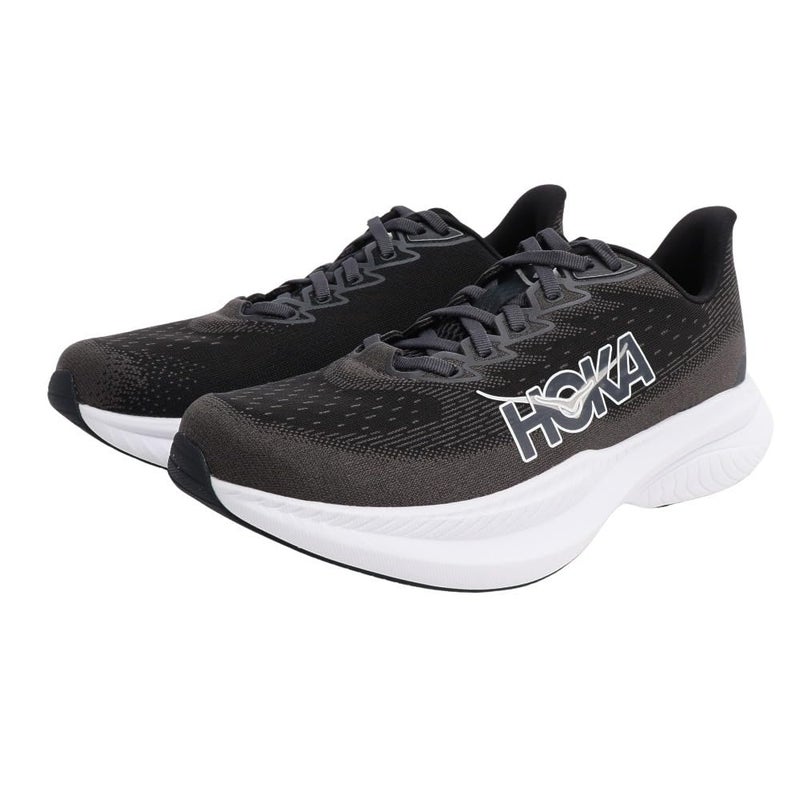 Hoka Mens Mach 6 Sneaker BlackWhite 8