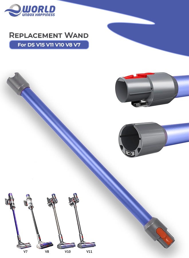 إي وورلد أنبوب تمديد مكنسة قابل للتوسيع مع زر تحرير سريع، عصا استبدال ملحق لمكانس العصا اللاسلكية V7 V8 V10 V11 V15، متوافق مع طرازات دايسون (أزرق) - Image 1