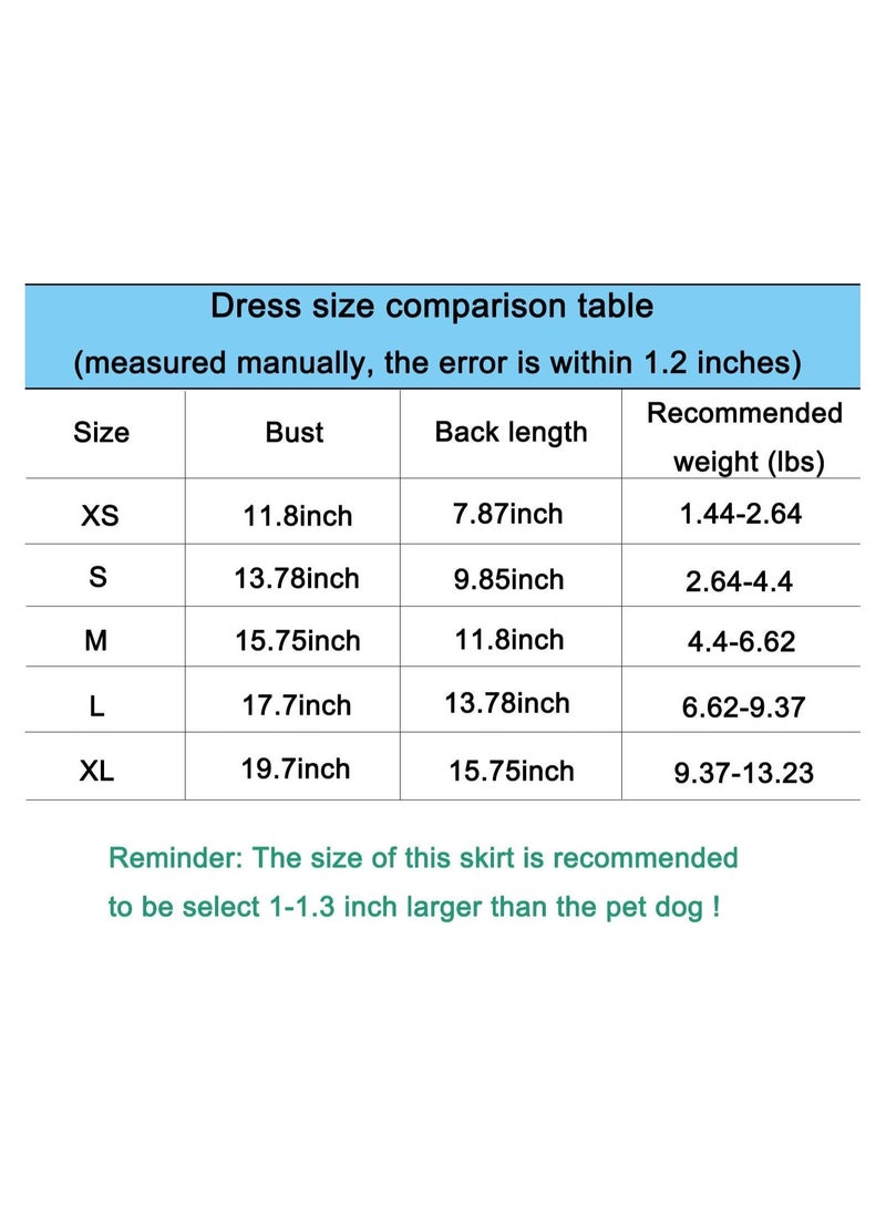 SYOSI Pet Dog Dresses Striped Mesh Puppy Dog Vest Tutu Princess Dress Skirt with Bowknot for Small Breed Dogs Cats Doggy Apparel Supplies (Small)  - Image 5