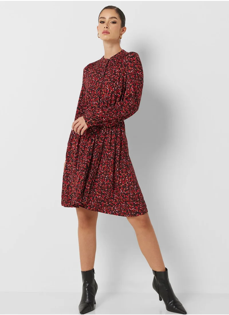 French Connection Belted Button Detail Shirt Dress