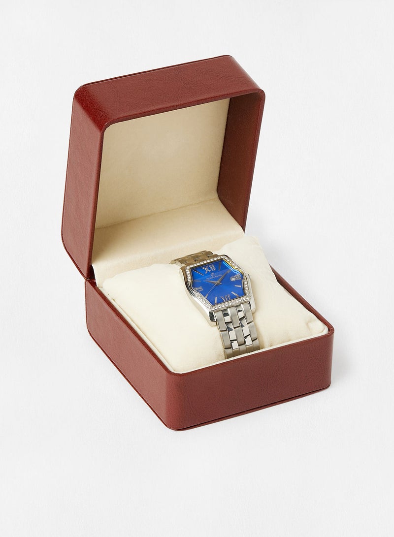 Philippe Moraly of Switzerland ساعة يد معدنية تناظرية MS0711WE - 35.3 مم - فضية - Image 5