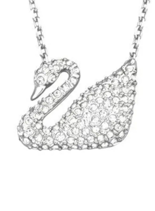 Swan Rhodium Plated Necklace  - Image 3