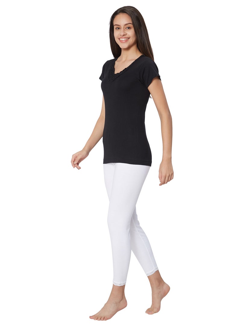 BYC WOMEN'S COTTON UNDERSHIRT (PACK OF 3) - BLACK - Image 3