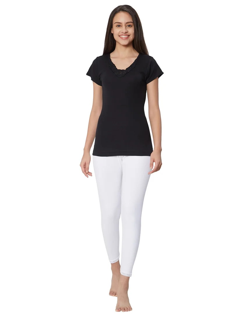 BYC WOMEN'S COTTON UNDERSHIRT (PACK OF 3) - BLACK