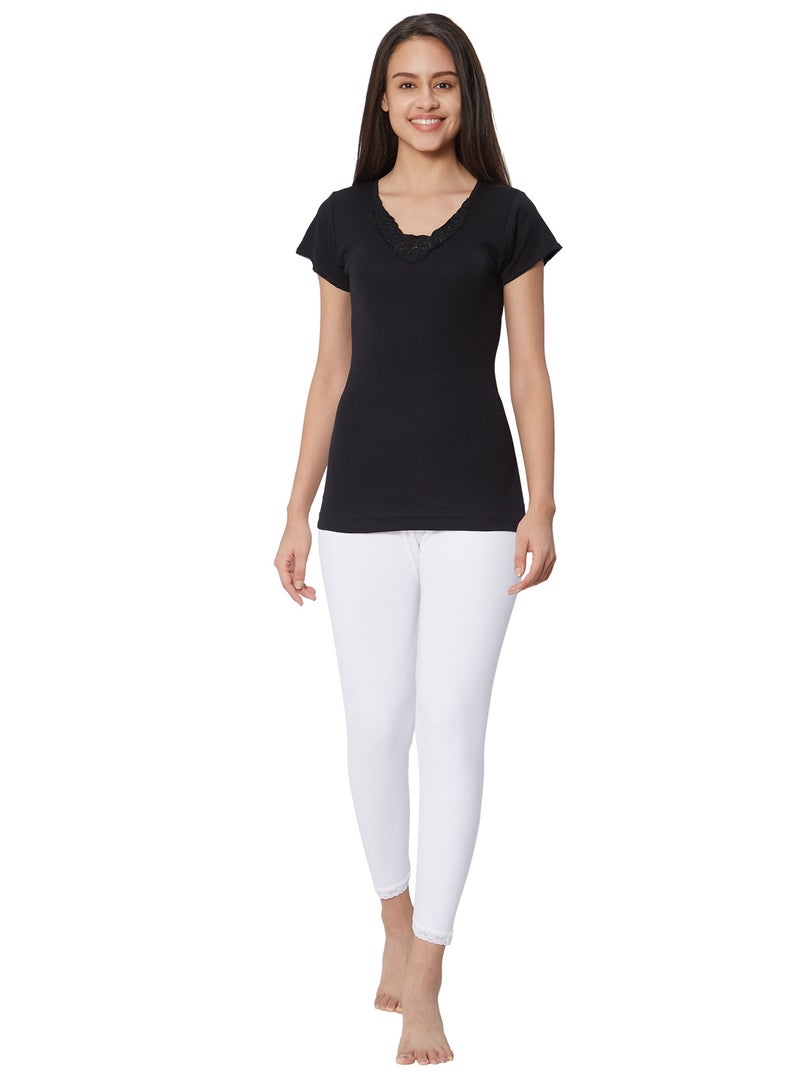 BYC WOMEN'S COTTON UNDERSHIRT (PACK OF 3) - BLACK - Image 2