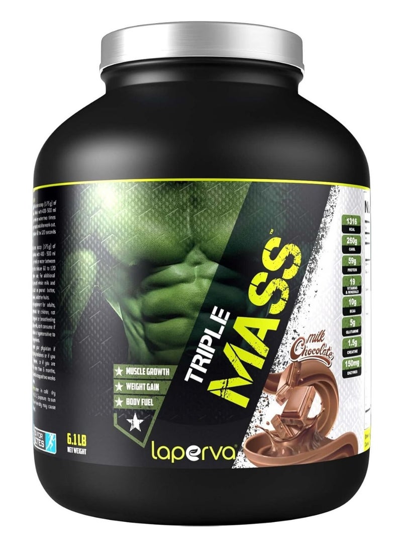 لابيرفا، تربل ماس جينر، 59 جرام بروتين، نكهة الشوكولاتة بالحليب، وزن 6.1 رطل، 8 حصص - Image 1