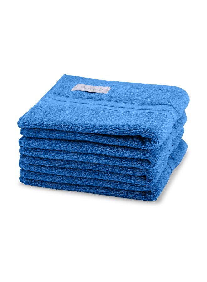 BYFT Home Trendy (Blue) Premium Cotton Hand Towel (50 X 90 Cm-Set Of 1) Highly Absorbent, High Quality Bath Linen With Striped Dobby 550 Gsm - Image 4