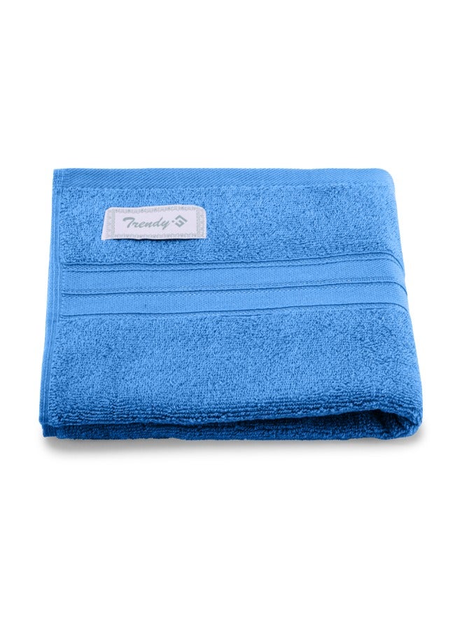 BYFT Home Trendy (Blue) Premium Cotton Hand Towel (50 X 90 Cm-Set Of 1) Highly Absorbent, High Quality Bath Linen With Striped Dobby 550 Gsm - Image 2