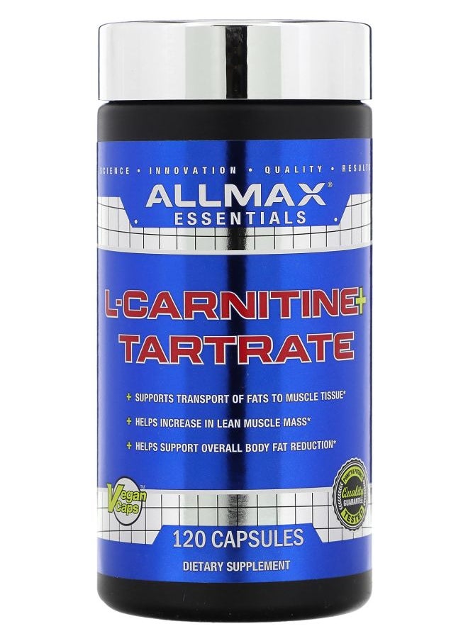Allmax Essentials L-Carnitine + Tartrate 120 Capsules 