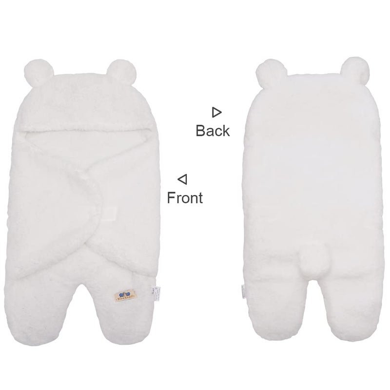 Blue Snail Newborn Receiving Blanket Baby Sleeping Wrap Swaddle(0-3M, 8-13lbs,Cream) - Image 4