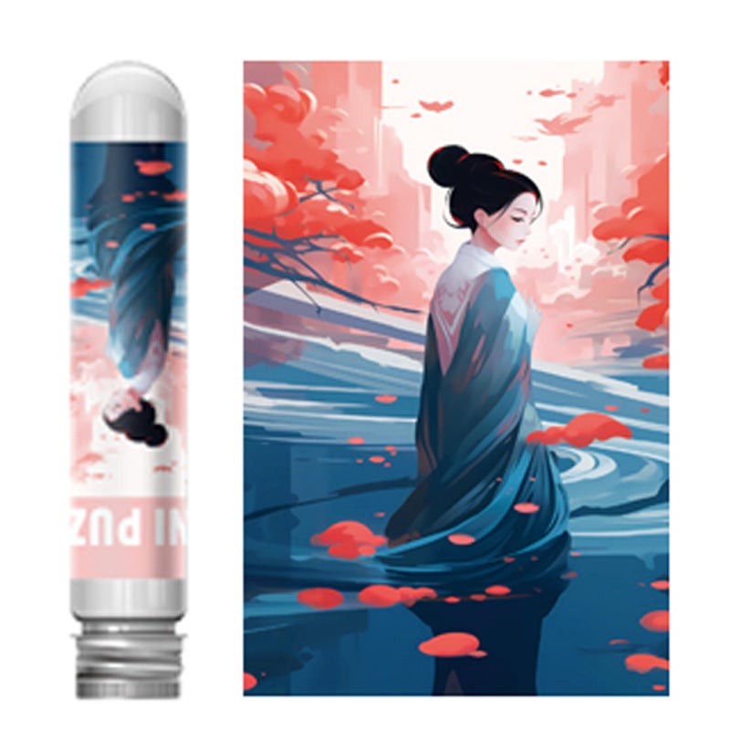 Mini Test Tube Puzzle For Adults 150 Pieces Paper Convenient Kidsren'S Educational Toy Landscape Picture Creative Birthday Gift - Image 1