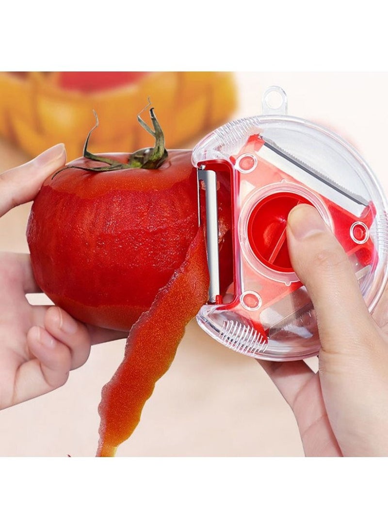 DubaiGallery 3 in 1 Peeler Set [ Multi Style Stainless Steel Peeler ] [ Potato Peeler Apple Peeler ] Perfect for Peeling Vegetables & Fruits - Image 1