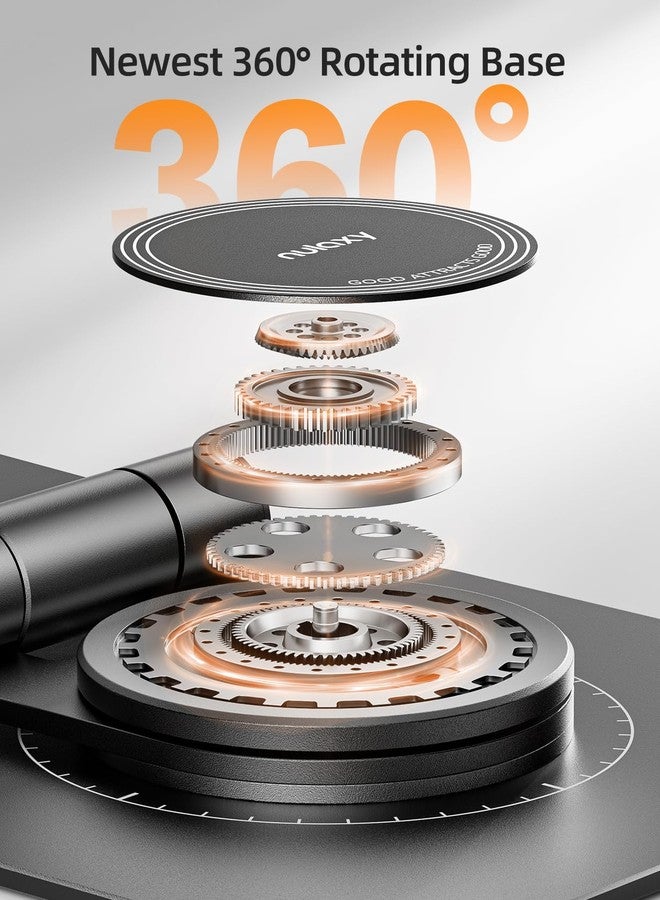 nulaxy حامل هاتف نولاكسي 360 دوار، قابل للتعديل بالكامل وقابل للطي، حامل مكتب للهاتف، مناسب للحالات السميكة، متوافق مع جميع الهواتف، نينتندو سويتش، أسود - Image 3