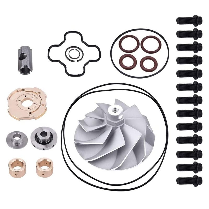 SPELAB Compatible with GTP38 Turbo Compressor Wheel  Upgraded Rebuild Compatible with Ford 19942003 73L Powerstroke Diesel 4465790001 170293 F81Z6K682BARM 8171004002F
