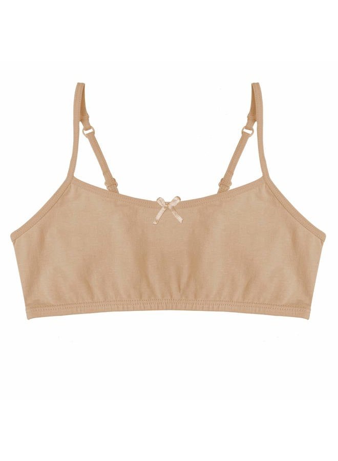 Popular Cotton Girls Training Bra - Crop Cami Training Bras for Girls with Adjustable Straps. Cotton Bra Pack., 5 Pack - Neutrals, 14 Years - Image 2