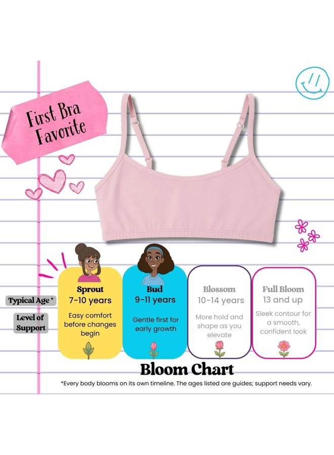 Popular Cotton Girls Training Bra - Crop Cami Training Bras for Girls with Adjustable Straps. Cotton Bra Pack., 5 Pack - Neutrals, 14 Years - Image 3