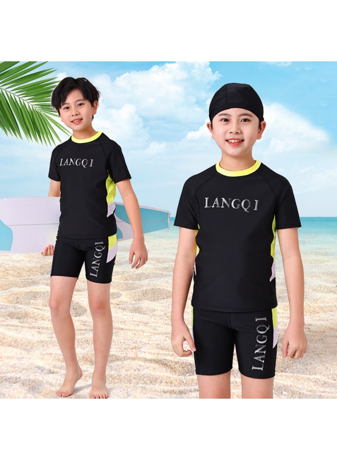 Children's Swimwear, Boys' Swimwear, Medium And Large Children's Hot Spring Swim Trunks, Sun Protection, Quick-drying Swimwear Medium And Large Children's Swimwear