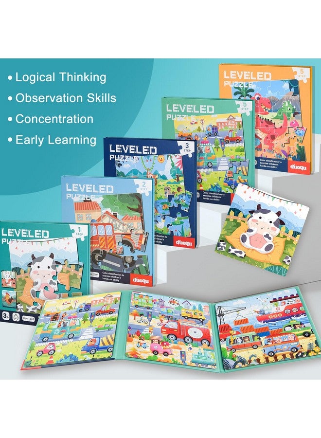 ASTARON Magnetic Puzzles for Toddlers, 25-30-42 Pieces Traffic Learning Magnet Puzzles for Road Trip, Educational Travel Toys Car Plane Activities for Kids, Kids Birthday Gifts - Image 5