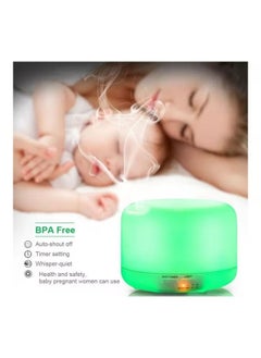 Arabest Aroma Diffuser Essential Oil Air Humidifier With 7-Colour LED Light and remote control,500ml,White  - Image 4