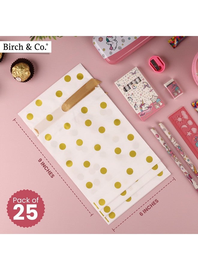 Birch & Co. حقائب هدايا العودة - حقائب بوتلي، حقائب هدايا العودة لأعياد ميلاد الأطفال - حقائب تغليف الهدايا - حقيبة هدايا للعودة - أكياس تغليف للهدايا لأعياد الميلاد - أكياس حفلات، بولكا، عبوة 25 - Image 2