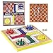 AMEROUS 12 inches Wooden Ludo Board Game Snakes and Ladders 2 in 1 Reversible 14 Players Family Dice Games Set for Kids Adults Classics Tabletop Version Gift Box Packed - Image 3