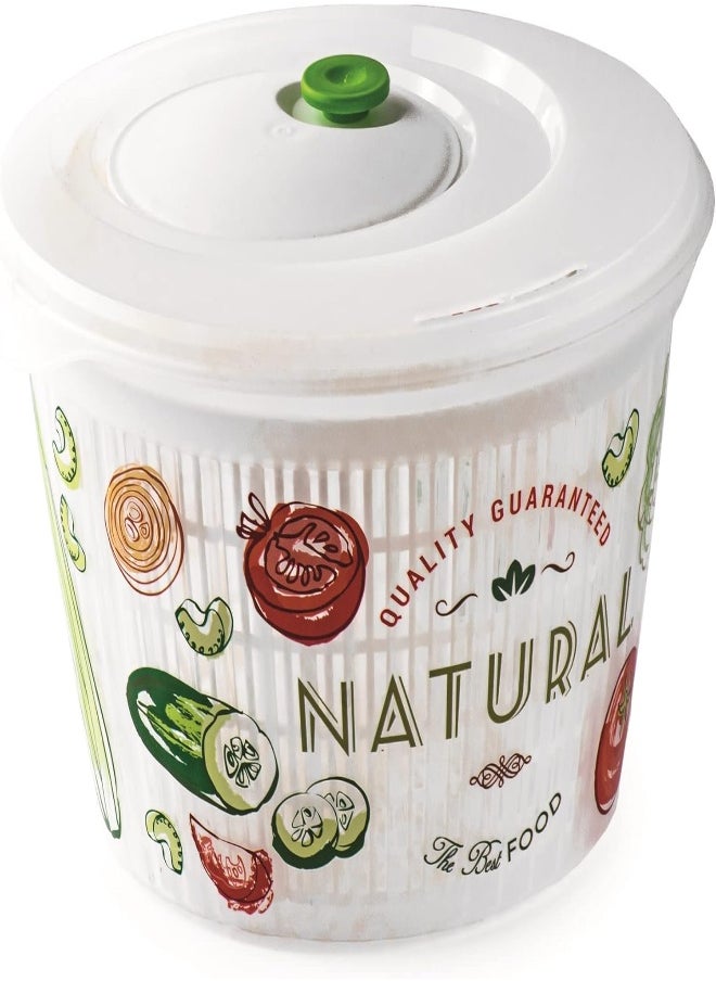 AKDC - Snips Saver Ulaop Vintage 4 Liter Salad Spinner, Multi-Color, One Size - Image 1