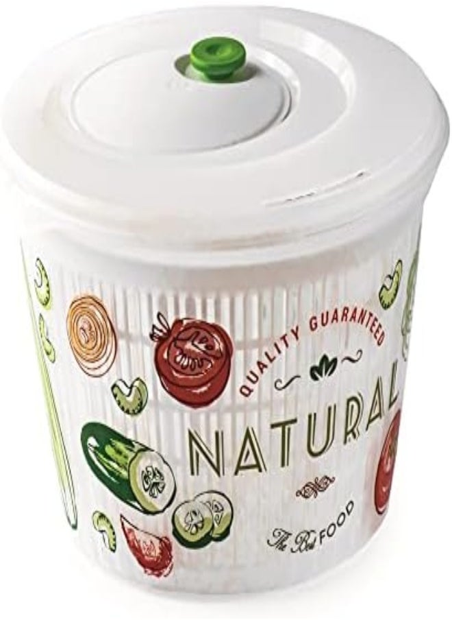 AKDC - Snips Saver Ulaop Vintage 4 Liter Salad Spinner, Multi-Color, One Size - Image 1