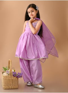 LILPICKS Solid Kurta Sharara Set  - Image 1