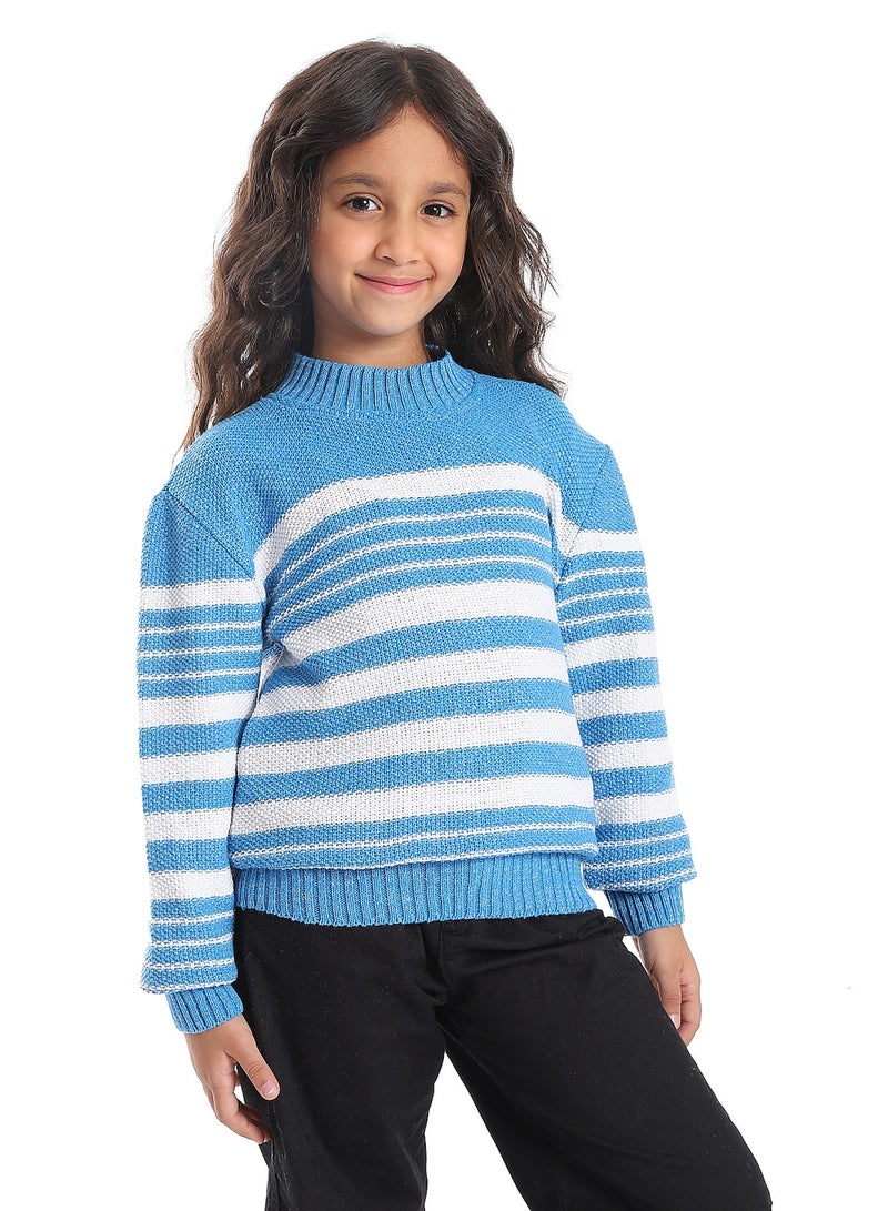 Caesar Girls Wool Pullover With Mutlicolour Design  - Image 1