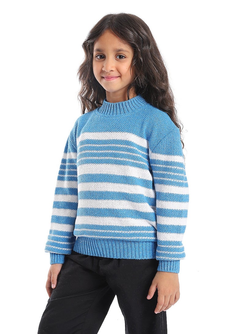 Caesar Girls Wool Pullover With Mutlicolour Design  - Image 4