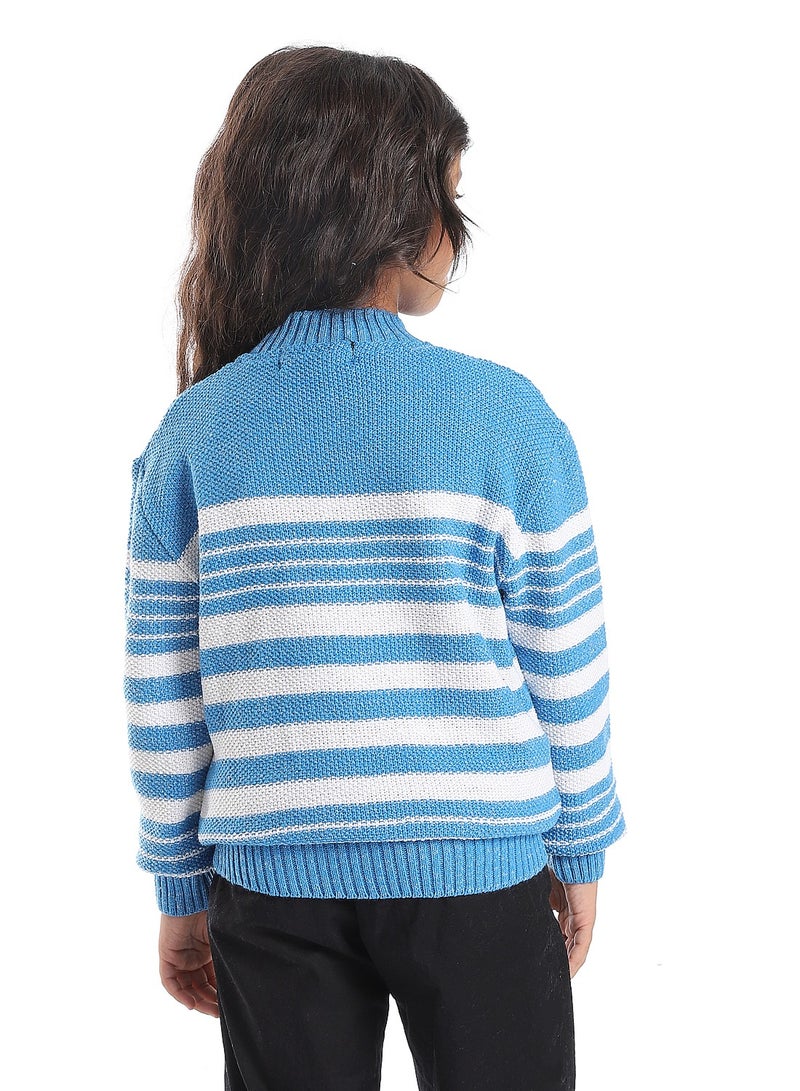 Caesar Girls Wool Pullover With Mutlicolour Design  - Image 2