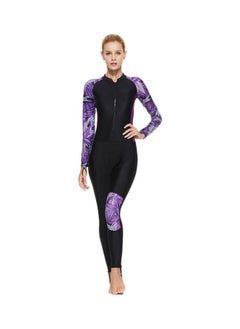 Breathable Long Sleeve Print Swimming Diving Wear Multicolour