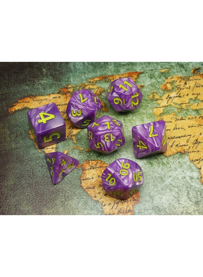 HD Dice- DND Polyhedral Dice Set 25mm Giant Dice for Dungeons and Dragons D&D Pathfinder RPG MTG Role Playing Dice with Dice Bag (Purple) - Image 5