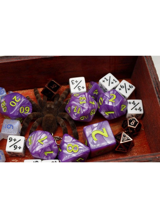 HD Dice- DND Polyhedral Dice Set 25mm Giant Dice for Dungeons and Dragons D&D Pathfinder RPG MTG Role Playing Dice with Dice Bag (Purple) - Image 4