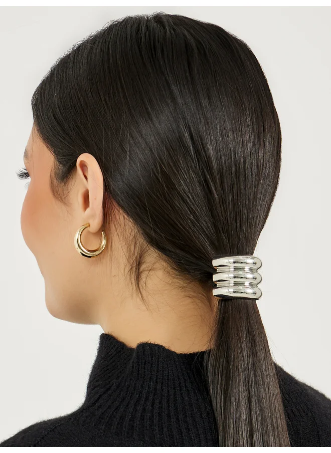 ستايلي Styli Set of 2 - Metal Accent Elasticated Hair Tie