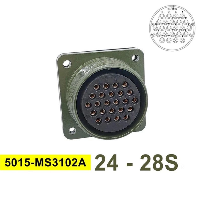 1 pcs MIL-Circular-Connectors 24-7 24-28 Military Specification MS3102 Socket MS3106 MS3108 MIL STD 5015 Circular Connectors(Socket 3102 24-28S) - Image 2