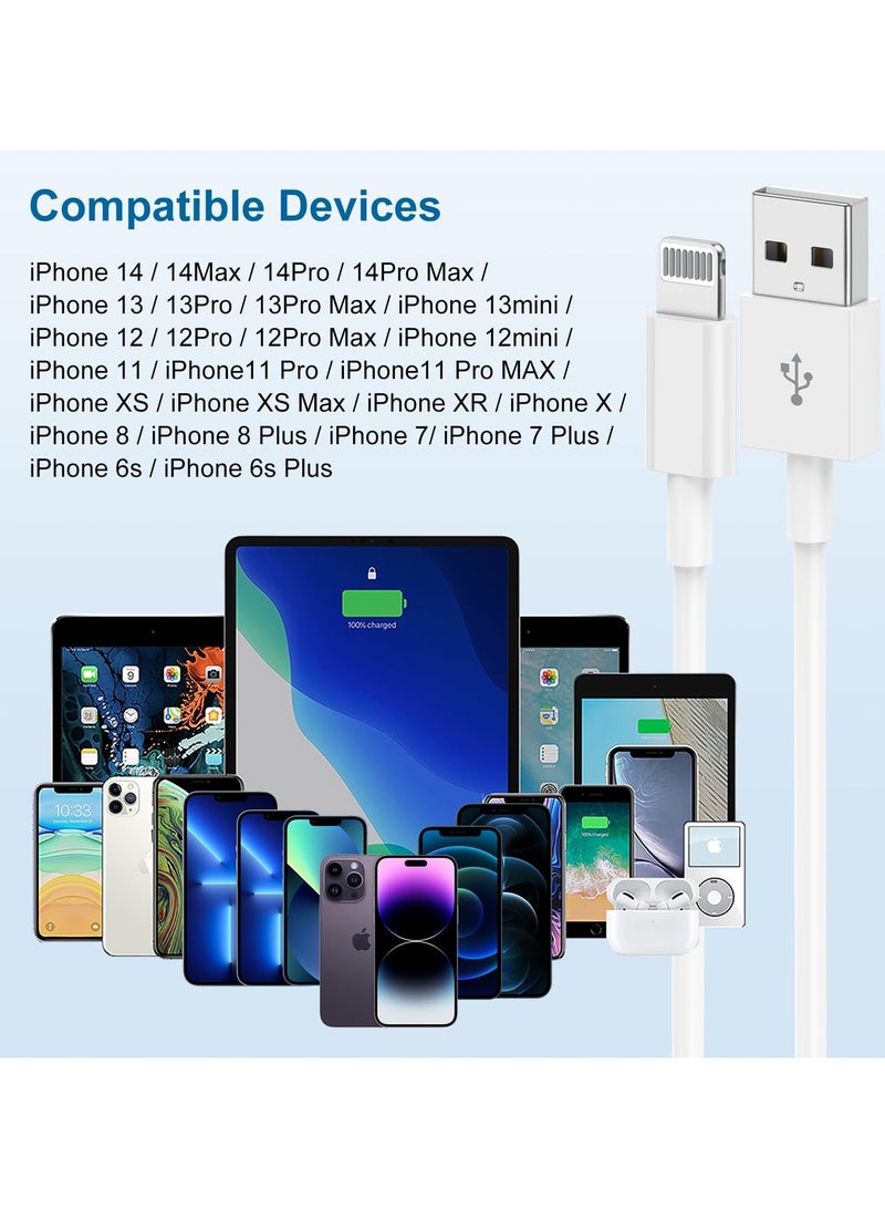 3Pack 10ft [Apple MFi Certified] Charging Cable for Apple iPhone14 13 12,USB A to Lightning 10 Foot iPhone USB Charger Cords for iPhone 14 13 12 11 Pro/Pro Max/Mini/Plus/XS/XR/X/iPhone SE - Image 5