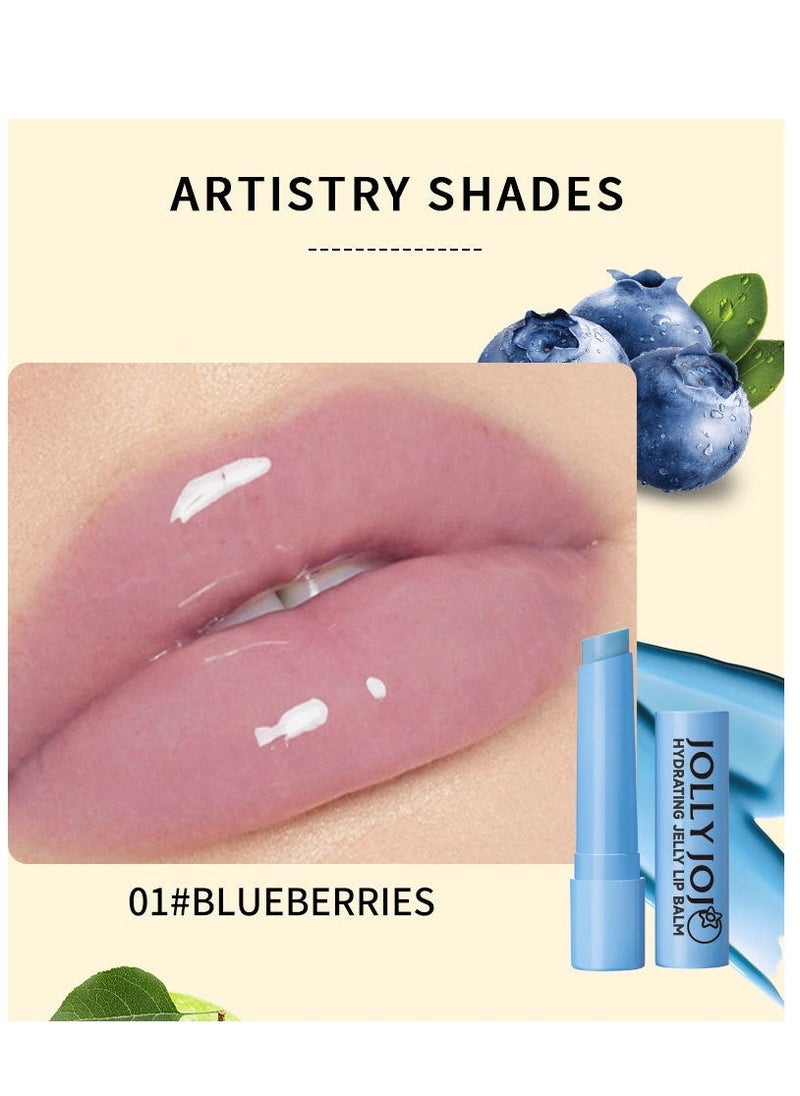 JOLLY JOJO 4 Colors Lip Balm Moisturizing Hydrating Lip Balm, For Dry Cracked Lips, Day Or Night Hydrating Lip Mask, Ultra-Nourishing Lip Care Moisturizer For Soft, Smooth And Supple Lips,4 PCS - Image 5