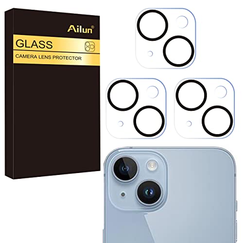 Ailun 3 Pack Camera Lens Protector for iPhone 15 / iPhone 14 ＆ iPhone 15 Plus/iPhone 14 Plus,Tempered Glass,9H Hardness,Ultra HD,Anti-Scratch,Case Friendly,Does not Affect Night Shots - Image 1