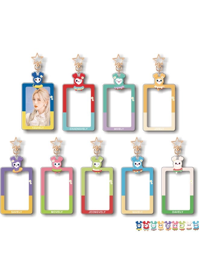 TWICE Acrylic Keychain Cartoon Photo Frame Pendant Photo Card Storage Card Holder  - Image 1