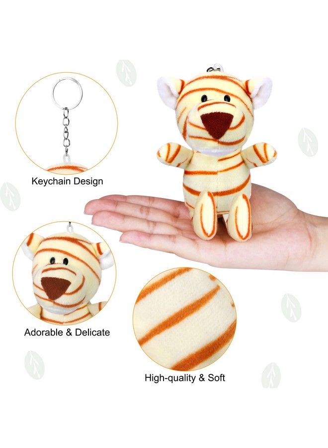 Elcoho 14 Pieces Mini Jungle Animal Plush Toys Small Stuffed Forest Animals Plush Toys 5.9 Inch Keychain Decorations For Animal Themed Parties Goody Bags Filler Favors (Standing) - Image 3
