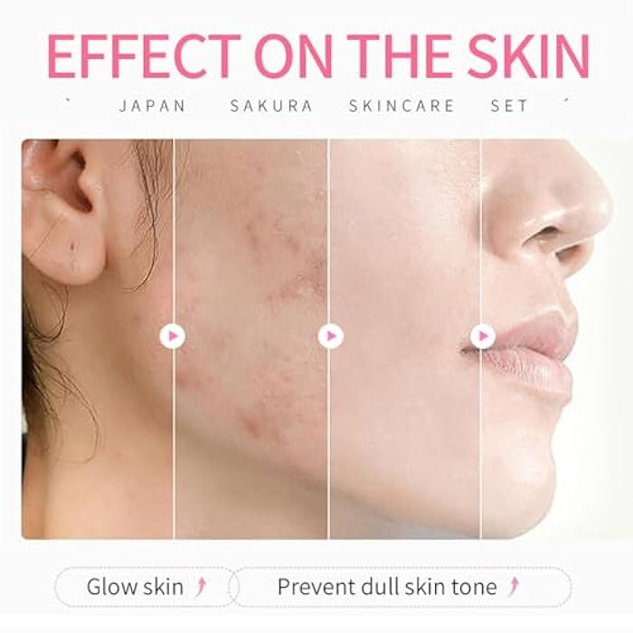 FirstFly Skin Care Sets for Women/Girls JAPAN SAKURA Beauty Gift Sets Skincare Kit with Cleanser, Serum, Eye Cream, Face Cream Travel Pamper Sets for Women Gifts,Skin Care Sets & Kits - Image 5