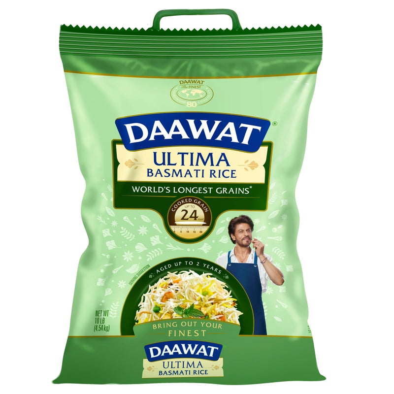 Daawat Ultima Basmati Rice  Authentic Extra Long Grain White Rice 10 lb Bag - Image 3