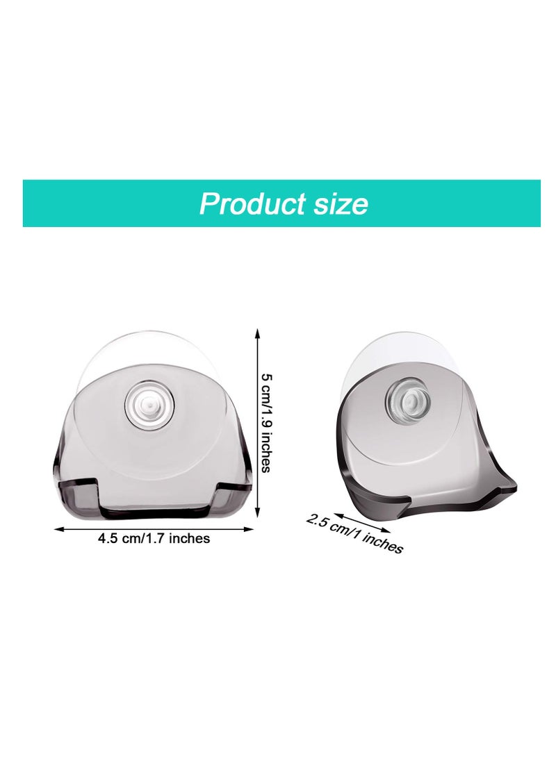 Mudder Mudder 4 Pieces Suction Cup Razor Holder Shower Suction Razor Hooks Suction Razor Hanger Bathroom Shaver Holder Self-Adhesive Shaver Wall Mount Organizer for Shower Wall Glass Tile  - Image 2