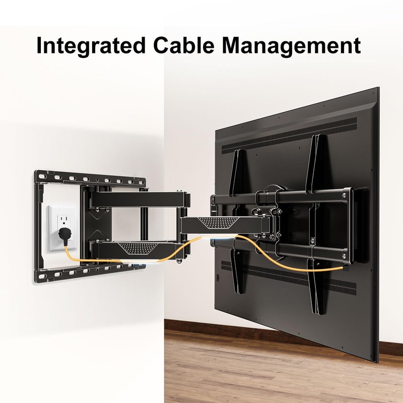 Mounting Dream TV Wall Mount for 42-84 Inch TVs, Full Motion Articulating Bracket with Swivel and Tilt, Max VESA 600x400mm, Up to 100lbs, Fits 16" Wood Studs MD2619 - Image 4